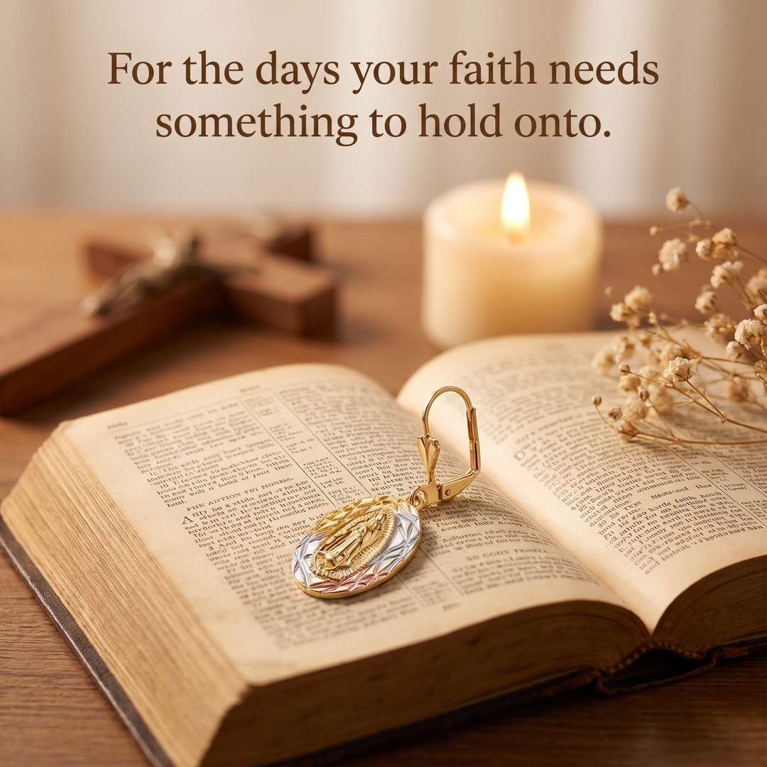 Sacred Virgin Mary Stud Earrings