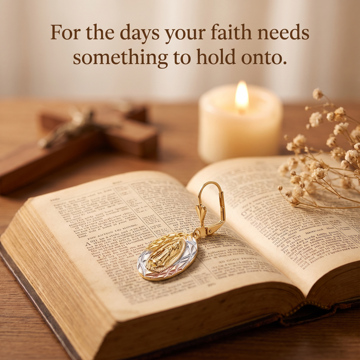 Sacred Virgin Mary Stud Earrings