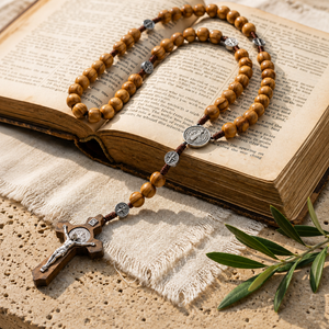 Sacred Wooden St. Benedict Rosary
