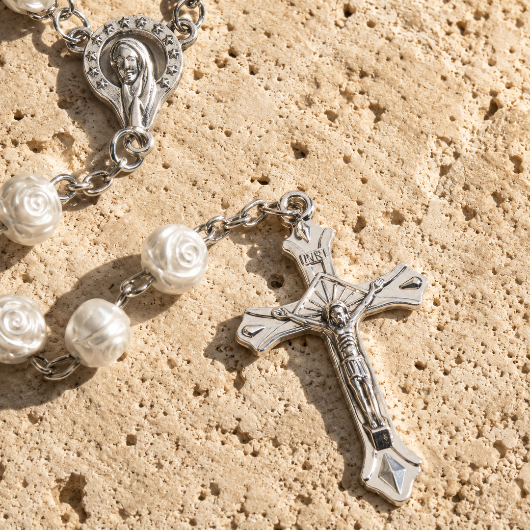 Grace White Rose Rosary