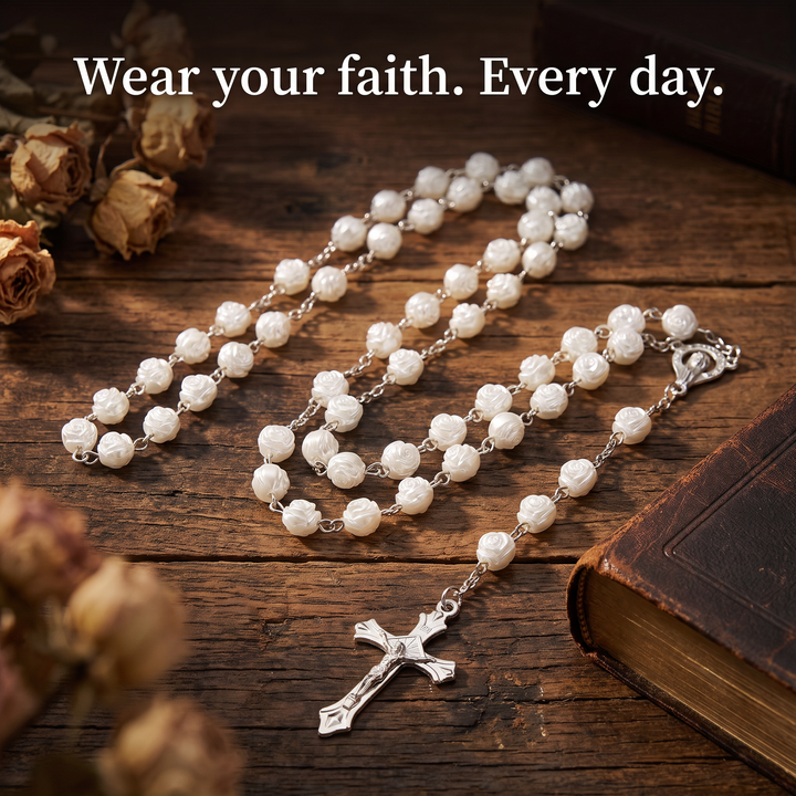 Grace White Rose Rosary
