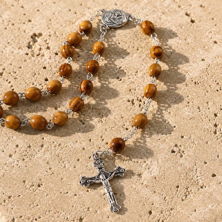 Sacred Wooden Bead Rosary