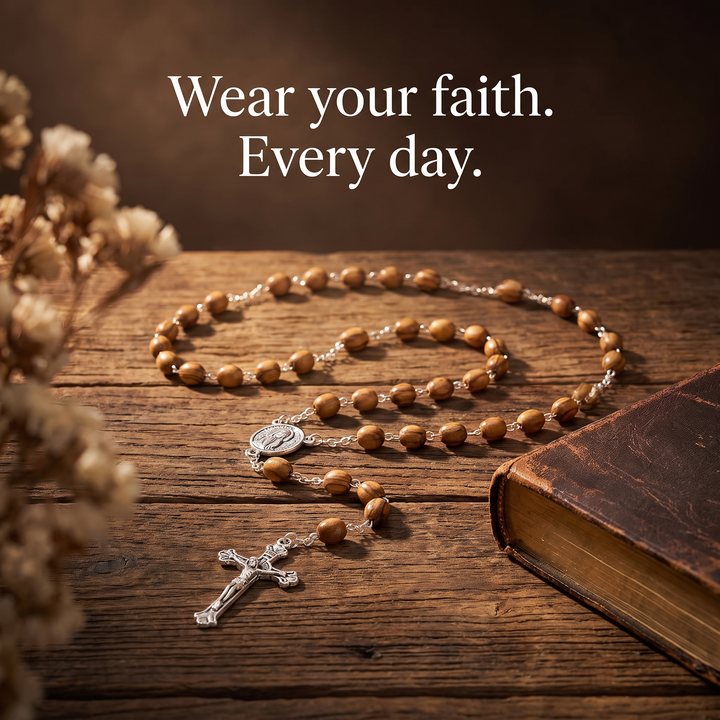 Sacred Wooden Bead Rosary