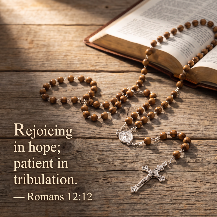 Sacred Wooden Bead Rosary