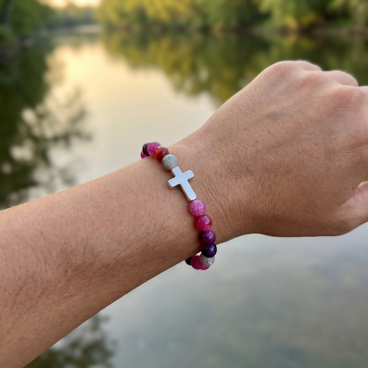 Rose Garden Cross Bracelet