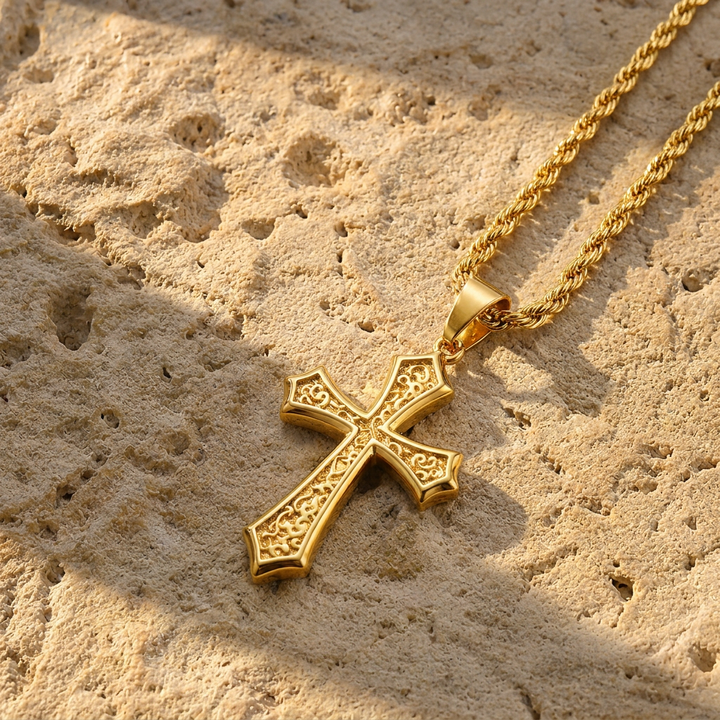 FREE TODAY: Sacred Filigree Cross Pendant Necklace
