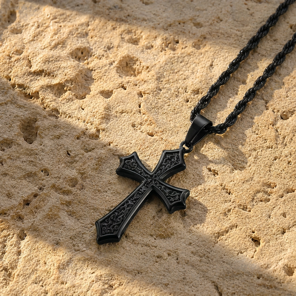 FREE TODAY: Sacred Filigree Cross Pendant Necklace