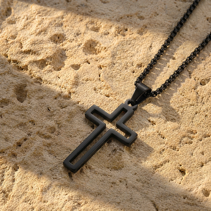 FREE TODAY: Divine Hollow Cross Pendant Necklace