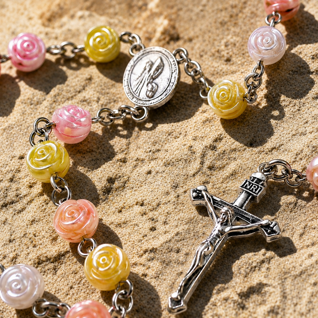 FREE TODAY: Sacred Rose Bead Rosary